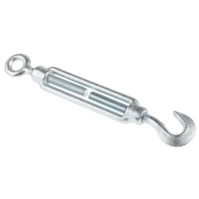 RS PRO Steel Hook to Eye Rigging Screw Electro Galvanised M8 Thread 264mm Open Length 674-011