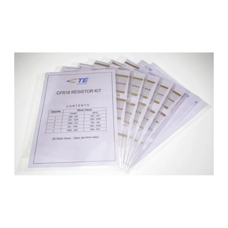 TE Connectivity CFR16 Carbon Film Through Hole Resistor Kit 1740 Pieces, Resistance 1 Ω to 4.7 MΩ, 0.25W Power Rating CFR16