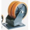 LAG Swivel Castor Wheel, Polyurethane Tyre, 150 mm Diameter, 1400 kg Load Capacity, Cast Iron Hub, Ball Bearing 7473