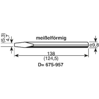 Ersa 3 mm Chisel Soldering Iron Tip 1.25 m Length for ERSA 150S 152KD