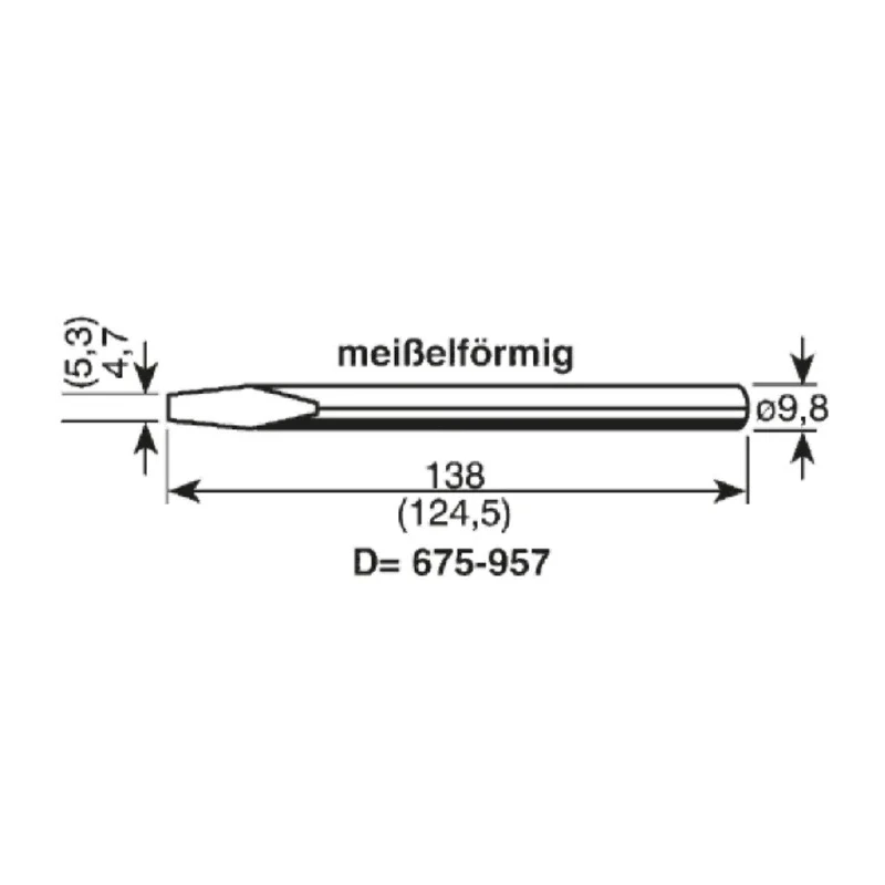Ersa 3 mm Chisel Soldering Iron Tip 1.25 m Length for ERSA 150S 152KD