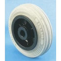LAG Grey Black Rubber Trolley Wheel 125mm Diameter 37.5mm Width 110kg Load Capacity 13112 G