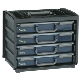 Raaco Adjustable Compartments Polypropylene Polycarbonate Compartment Box 64 Cell 310mm x 376mm x 265mm 136242