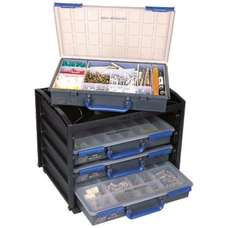 Raaco Adjustable Compartments Polypropylene Polycarbonate Compartment Box 64 Cell 310mm x 376mm x 265mm 136242