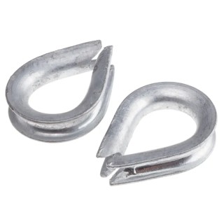 RS PRO Galvanised Steel Thimble for Use with 9 mm Diameter Wire Rope With9