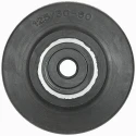 LAG Black, Silver Rubber Trolley Wheel, Soft Rubber Tyre, Die Cast Aluminium Hub, 125mm Diameter, 220 kg Load Capacity 2051