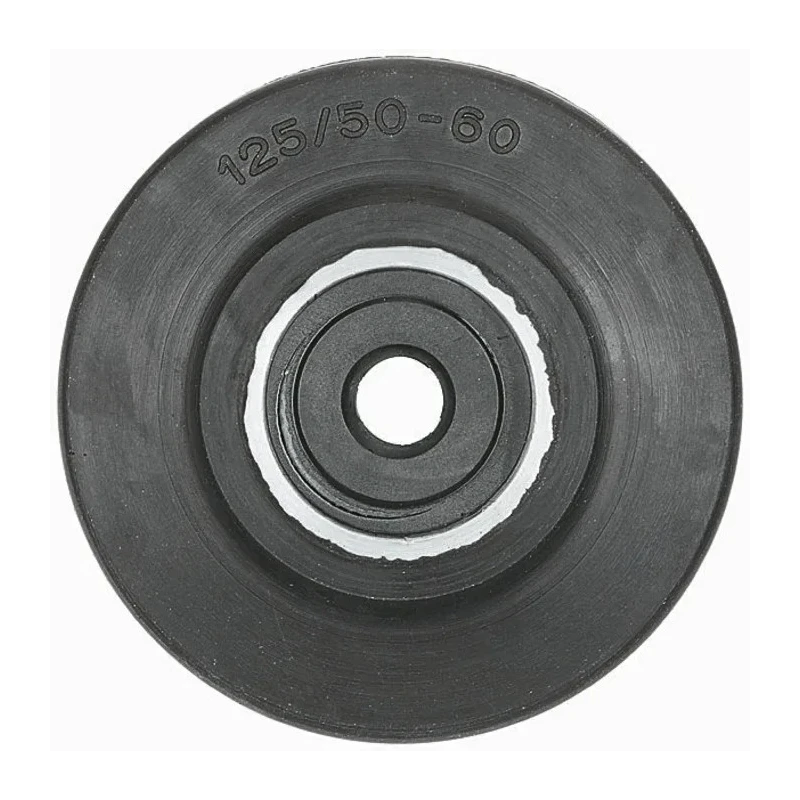 LAG Silver Black Rubber Trolley Wheel with Rubber Tyre and Die Cast Aluminium Hub 150 kg Load Capacity 2050