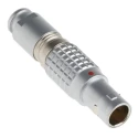 LEMO Circular Connector, 7 Contacts, Cable Mount 9.5 mm, Plug Male, IP50, Brass Housing, Gold Plated FGG.0B.307.CLAD52Z