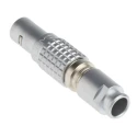 LEMO Circular Connector, 7 Contacts, Cable Mount 9.5 mm, Plug Male, IP50, Brass Housing, Gold Plated FGG.0B.307.CLAD52Z