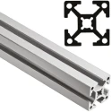 FlexLink Silver Aluminium Strut Profile 22 x 22 mm 5.6 mm Groove, 1 m Length, Series XD XDBM 1X22