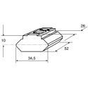 FlexLink Linear Motion Component XC Polyamide, Ultra-High Molecular Weight Polyethylene, Aluminium XCLE 34X52