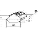 FlexLink Linear Motion Component XC Polyamide, Ultra-High Molecular Weight Polyethylene, Aluminium XCLE 34X52