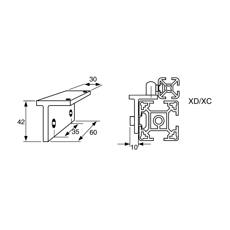 FlexLink Ball Latch Kit Compatible with 44 mm Slot Product System XD XDEL 60 BA