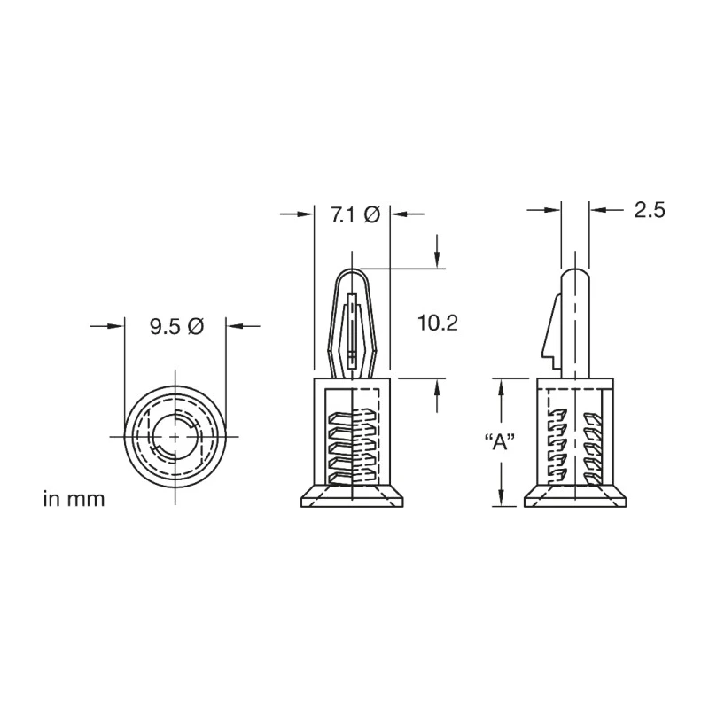 Essentra Nylon Studded Fixing PCB Spacer for 4 mm PCB Hole, M4 Thread Size, 10 mm Threaded Stud Length SFCBS M4 12M 01