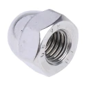 RS PRO Bright Zinc Stainless Steel Dome Nut Metric M10 DIN 1587 A4 Grade Right Hand Thread 18mm Height 248-4517