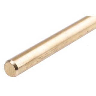 RS PRO Brass Metal Rod 0.5 in Diameter, 24 in Length 680-987