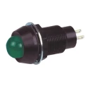 Marl Panel Mount LED Indicator Green, 12.7 mm Mount Hole, IP67, Solder Tab Termination, 24V DC, 20mA 651-114-22