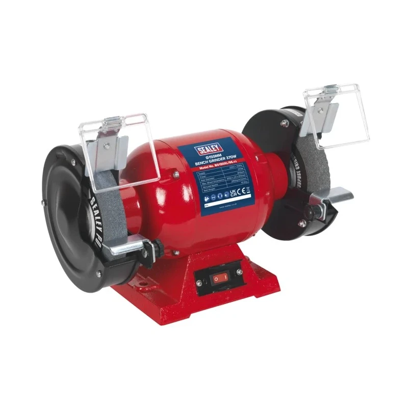 Jack Sealey Bench Grinder 150 mm Grinding Wheel Diameter 230V 375W Induction Motor BG150XL