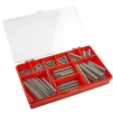 RS PRO Stainless Steel Extension Spring Kit 128 Pieces, Max Length 105mm, Min Diameter 3.2mm, Extension Springs 684-428