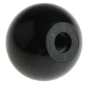 RS PRO Black Duroplast Phenolic Ball Clamping Knob Threaded Hole 30mm Thread Length 38 mm Diameter 15mm Hole Diameter 686-036