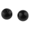 RS PRO Black Duroplast Ball Clamping Knob M4 Threaded Hole 16 mm Diameter 15 mm Thread Length 686-008