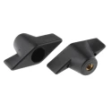 RS PRO Black Thermoplastic Wing Clamping Knob M6 Threaded Hole 50 mm Diameter 686-086