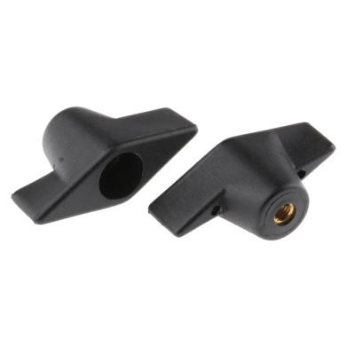 RS PRO Black Thermoplastic Wing Clamping Knob M6 Threaded Hole 50 mm Diameter 686-086
