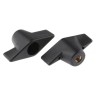 RS PRO Black Thermoplastic Wing Clamping Knob M6 Threaded Hole 50 mm Diameter 686-086