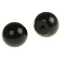 RS PRO Black Duroplast Phenolic Ball Clamping Knob, Threaded Hole, 36mm Thread Length, 38mm Diameter 686-042