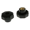 RS PRO Black Duroplast Multiple Lobes Clamping Knob, M6 Threaded Through Hole 686-193