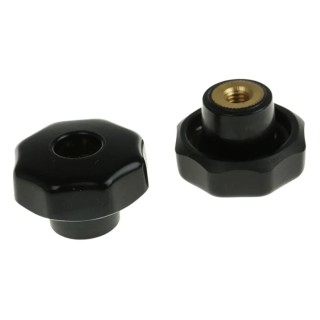 RS PRO Black Duroplast Multiple Lobes Clamping Knob, M6 Threaded Through Hole 686-193