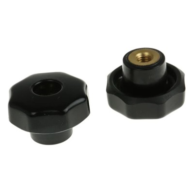 RS PRO Black Duroplast Multiple Lobes Clamping Knob, M6 Threaded Through Hole 686-193