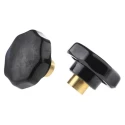 RS PRO Black Multiple Lobes Clamping Knob M10 Threaded Hole 44 mm Diameter 15 mm Thread Length 686-187