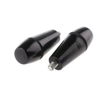 RS PRO Steel Tapered Handle Thread Size M5 x 5 mm, Wood Reinforced Phenolic Handle, Steel Shaft, Black Finish 686-200
