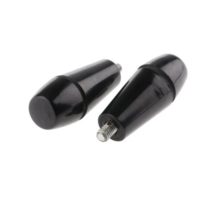 RS PRO Steel Tapered Handle Thread Size M5 x 5 mm, Wood Reinforced Phenolic Handle, Steel Shaft, Black Finish 686-200