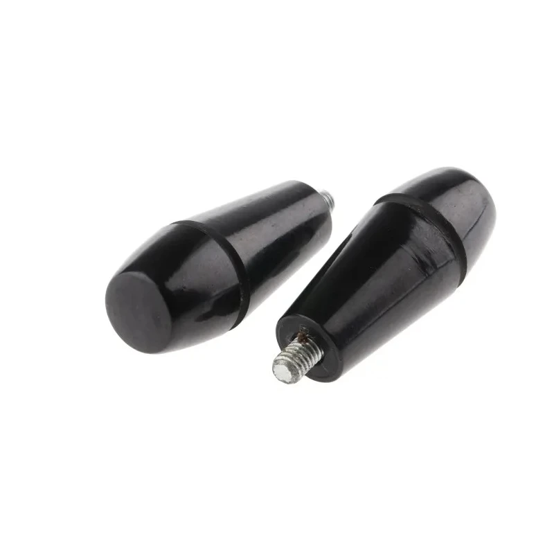 RS PRO Steel Tapered Handle Thread Size M5 x 5 mm, Wood Reinforced Phenolic Handle, Steel Shaft, Black Finish 686-200