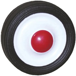 Guitel Hervieu Rubber Trolley Wheel 50kg Load Capacity, 150mm Diameter, 38mm Width, Polypropylene Hub PD15012-71/38