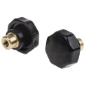 RS PRO Black Multiple Lobes Clamping Knob M6 Threaded Hole 32 mm Diameter 9 mm Thread Length 686-165