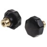 RS PRO Black Multiple Lobes Clamping Knob M6 Threaded Hole 32 mm Diameter 9 mm Thread Length 686-165
