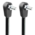RS PRO Steel Gas Strut with Ball & Socket Joint, 340 mm Extended Length, 150 mm Stroke Length SWV6050500036