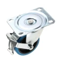 RS PRO Braked Swivel Castor, Rubber Wheel 75 mm Diameter, 90 kg Load Capacity, Nylon Hub, Medium Duty 687-326