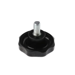 RS PRO Black Multiple Lobes Clamping Knob M10 Threaded Stud 57 mm Knob Diameter 20 mm Thread Length 686-137