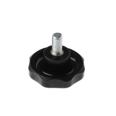 RS PRO Black Multiple Lobes Clamping Knob M10 Threaded Stud 57 mm Knob Diameter 20 mm Thread Length 686-137