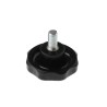 RS PRO Black Multiple Lobes Clamping Knob M10 Threaded Stud 57 mm Knob Diameter 20 mm Thread Length 686-137