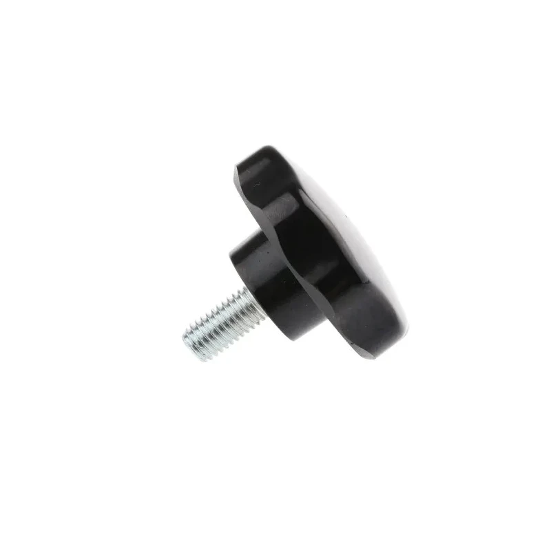 RS PRO Black Multiple Lobes Clamping Knob M10 Threaded Stud 57 mm Knob Diameter 20 mm Thread Length 686-137