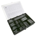 RS PRO Zinc Plated Steel Extension and Compression Spring Kit 110 Pieces Maximum Length 203mm Minimum Length 43mm 687-556