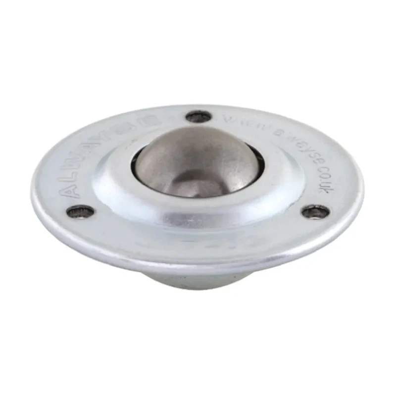 ALWAYSE Ball Transfer Unit 40 mm Diameter Steel with 3-Hole Flange Mount 89 mm Flange Diameter 201113