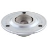 ALWAYSE Ball Transfer Unit 40 mm Diameter Steel with 3-Hole Flange Mount 89 mm Flange Diameter 201113
