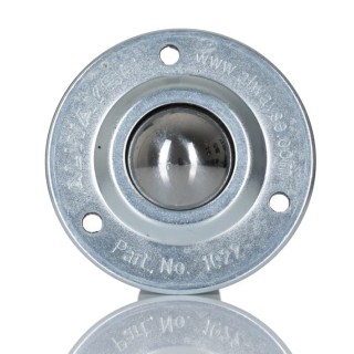 ALWAYSE Ball Transfer Unit with 32 mm Ball Diameter, 3-Hole Flange Mount, Steel Case and Ball, Maximum Load 125kg 102213
