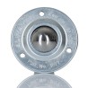 ALWAYSE Ball Transfer Unit with 32 mm Ball Diameter, 3-Hole Flange Mount, Steel Case and Ball, Maximum Load 125kg 102213